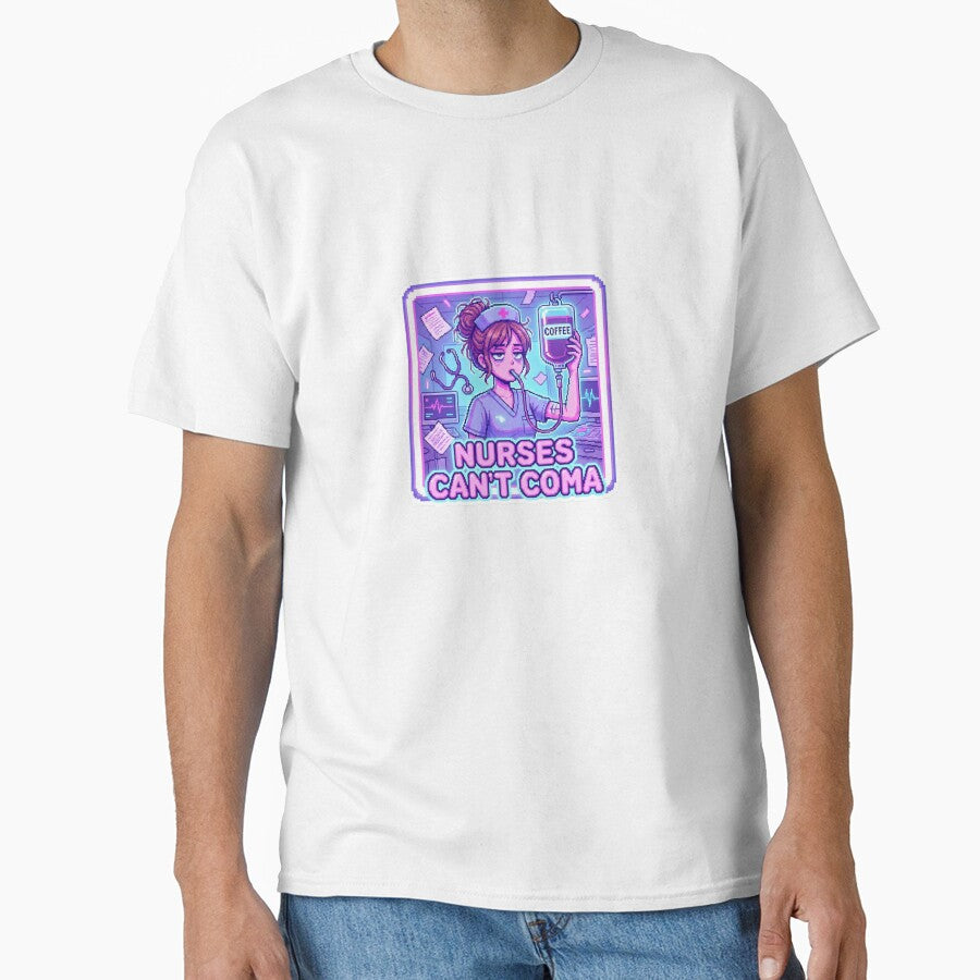 Y2K Sticker - Nurse Can't Coma Funny Medical Gift by OrikuStudio T-Shirts, Hoodie, Sweatshirt | BlankRebels.com (Image 1)