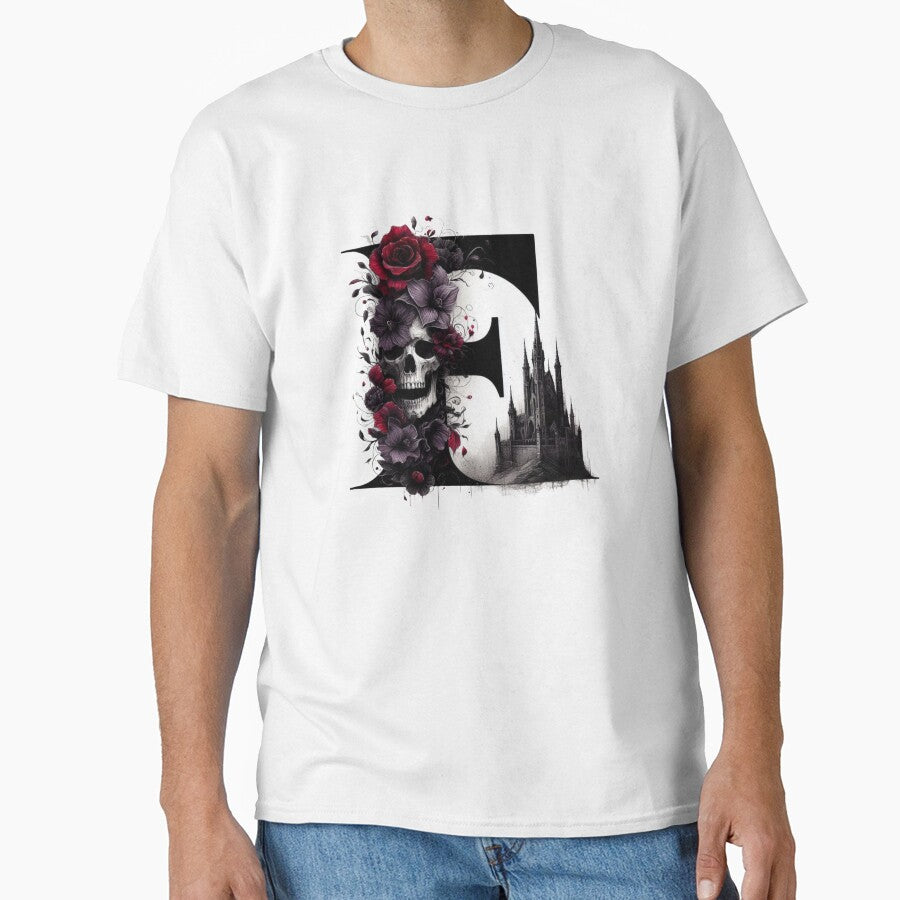 Gothic Halloween Skull and Roses F by CultDigHoriz T-Shirts, Hoodie, Sweatshirt | BlankRebels.com (Image 1)