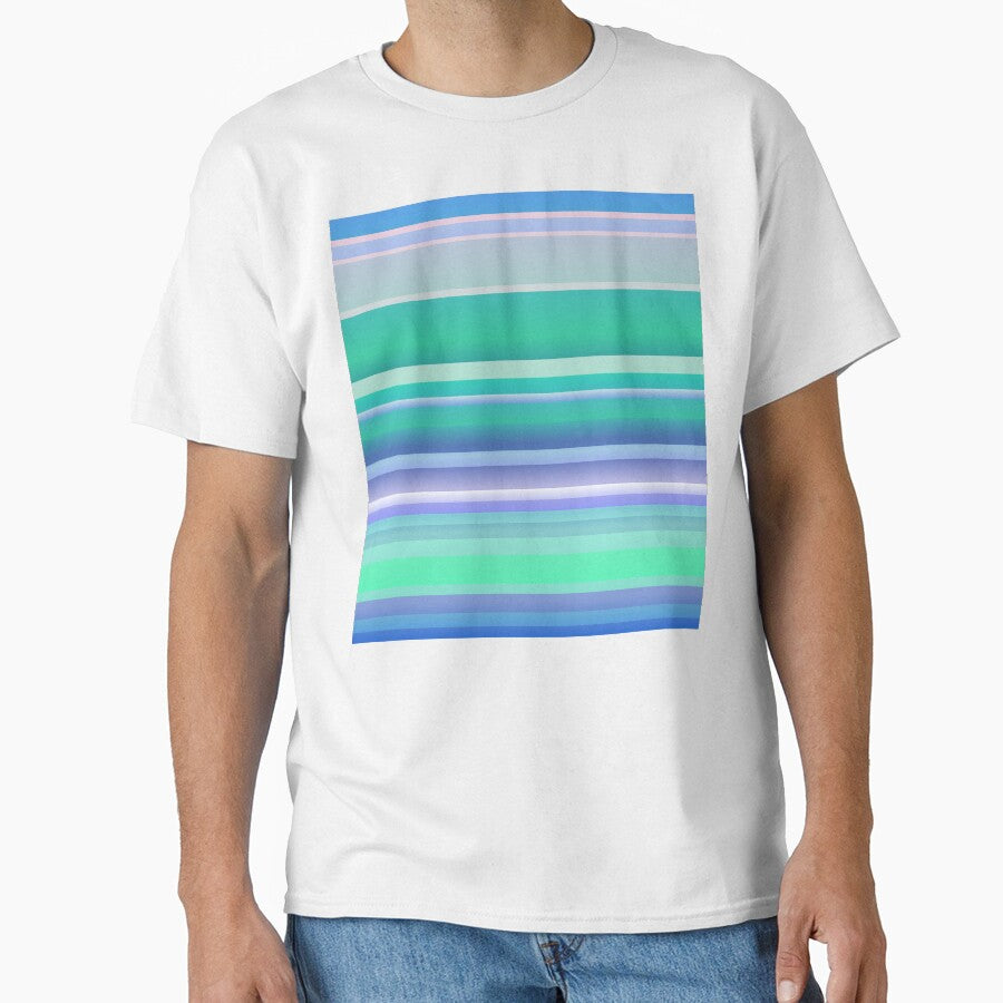 ocean color palette striped | blue ocean striped by lausn T-Shirts, Hoodie, Sweatshirt | BlankRebels.com (Image 1)