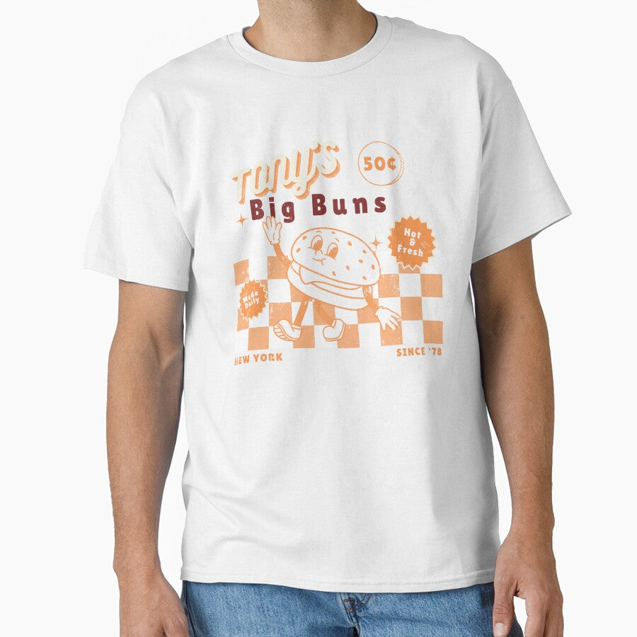 Tony's Big Buns / Retro Burger Tee by BearArt101