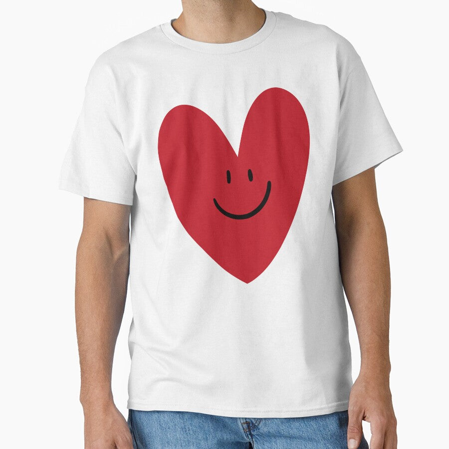 Cute Smiley Heart - Simple Valentine's T-Shirt & Apparel Design by Vector Woofs Hoodie, Sweatshirt (Image 1)
