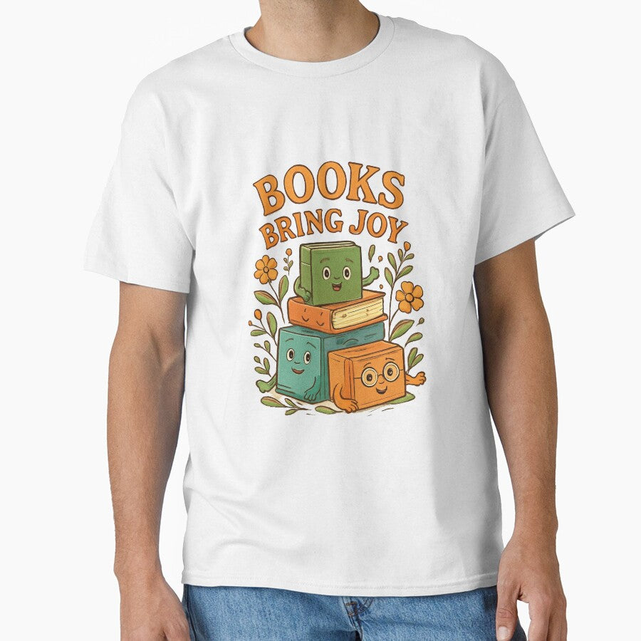 Books Bring Joy – Cute Book Lover Design by GreenArtMA T-Shirts, Hoodie, Sweatshirt | BlankRebels.com (Image 1)