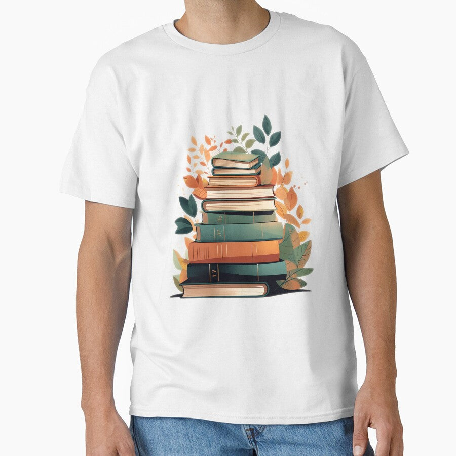 Cute Aesthetic Books with leaves by bolukconset T-Shirts, Hoodie, Sweatshirt | BlankRebels.com (Image 1)