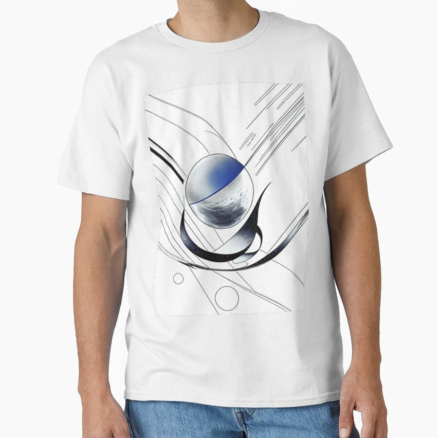 Blue Outer Space Abstract Art T-Shirts, Hoodie, Sweatshirt