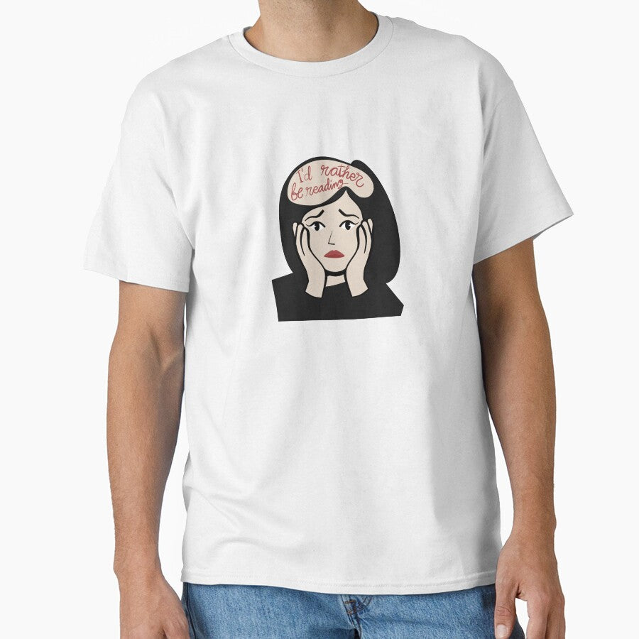 I'd Rather Be Reading by ellealsopaints T-Shirts, Hoodie, Sweatshirt | BlankRebels.com (Image 1)