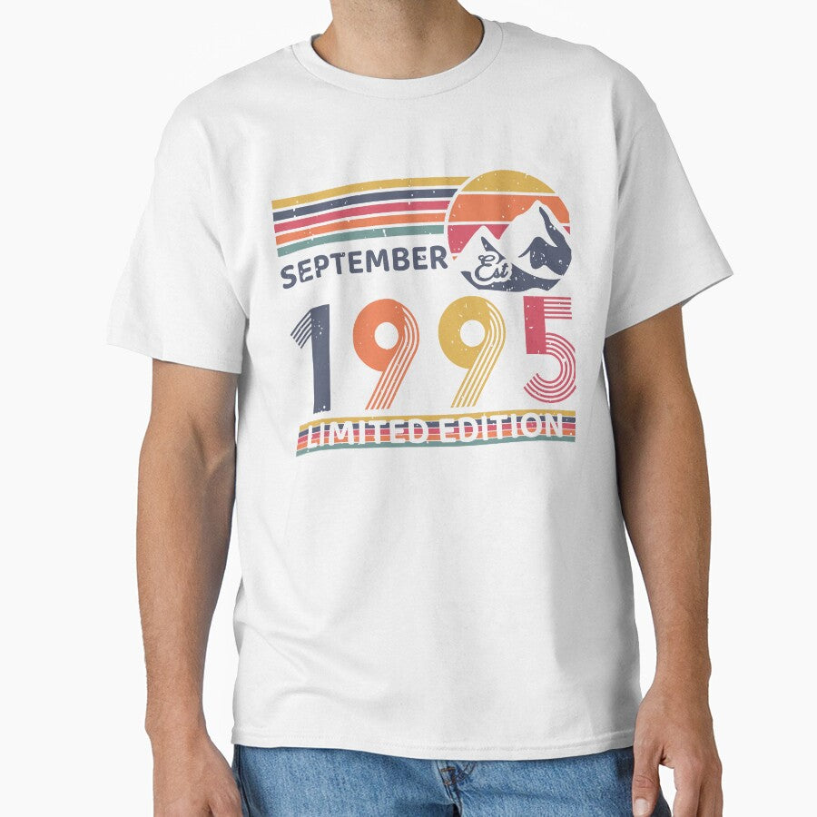 September 1995 30th Birthday Shirt Vintage Retro Limited Edition Tee by LessIsLoud Hoodie, Sweatshirt (Image 1)