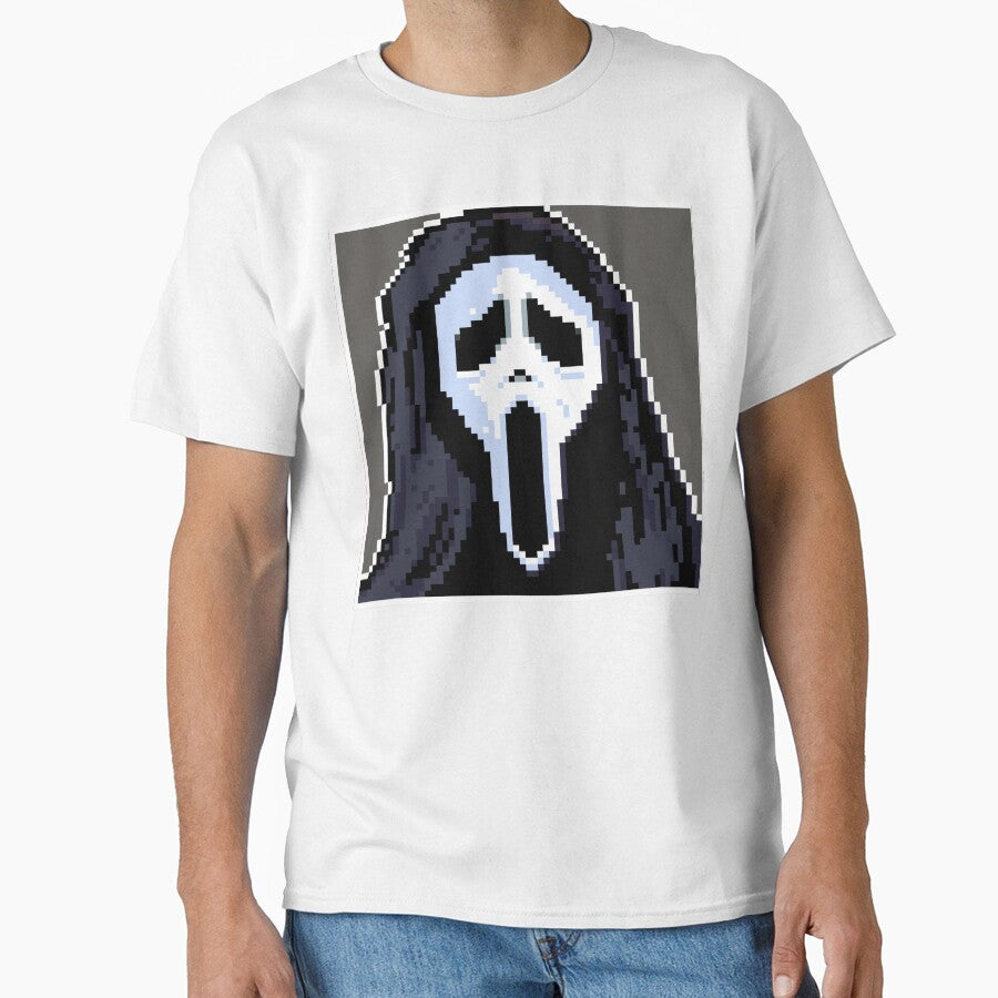 Scream 'Ghostface' Pixel Art Portrait by Breadbin Art T-Shirts, Hoodie, Sweatshirt | BlankRebels.com (Image 1)
