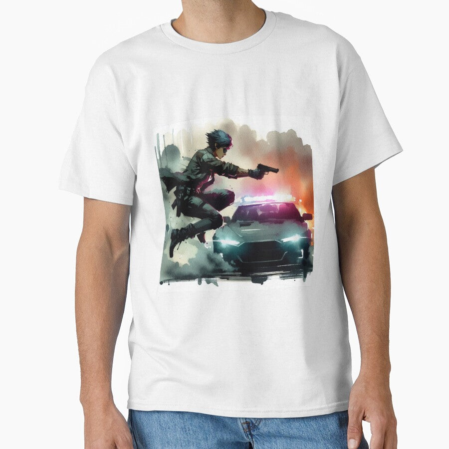 Cyberpunk Woman Detective neo noir by RESToRAPTOR T-Shirts, Hoodie, Sweatshirt | BlankRebels.com (Image 1)