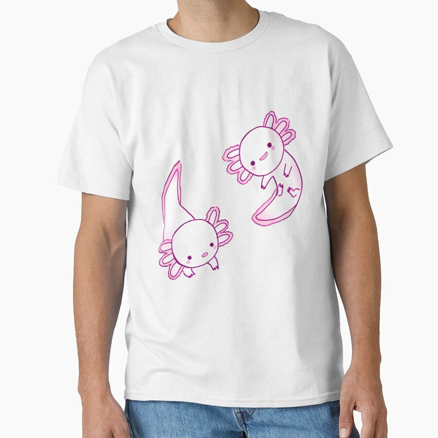 White cute axolotls by Mayarart T-Shirts, Hoodie, Sweatshirt | BlankRebels.com (Image 1)