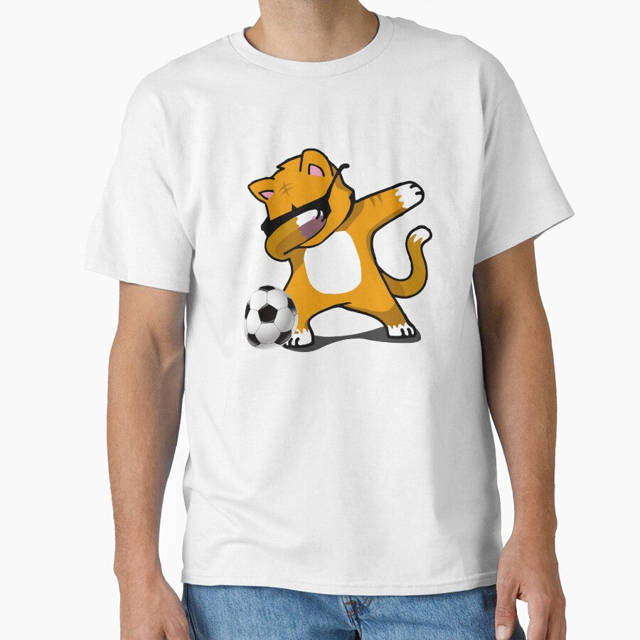 Cat Shirt - Funny Soccer Dabbing Cat tShirt Gift by chihai