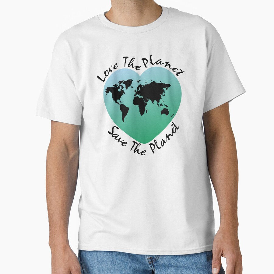 Planet Earth With Heart And Words by Oirabot T-Shirts, Hoodie, Sweatshirt | BlankRebels.com (Image 1)