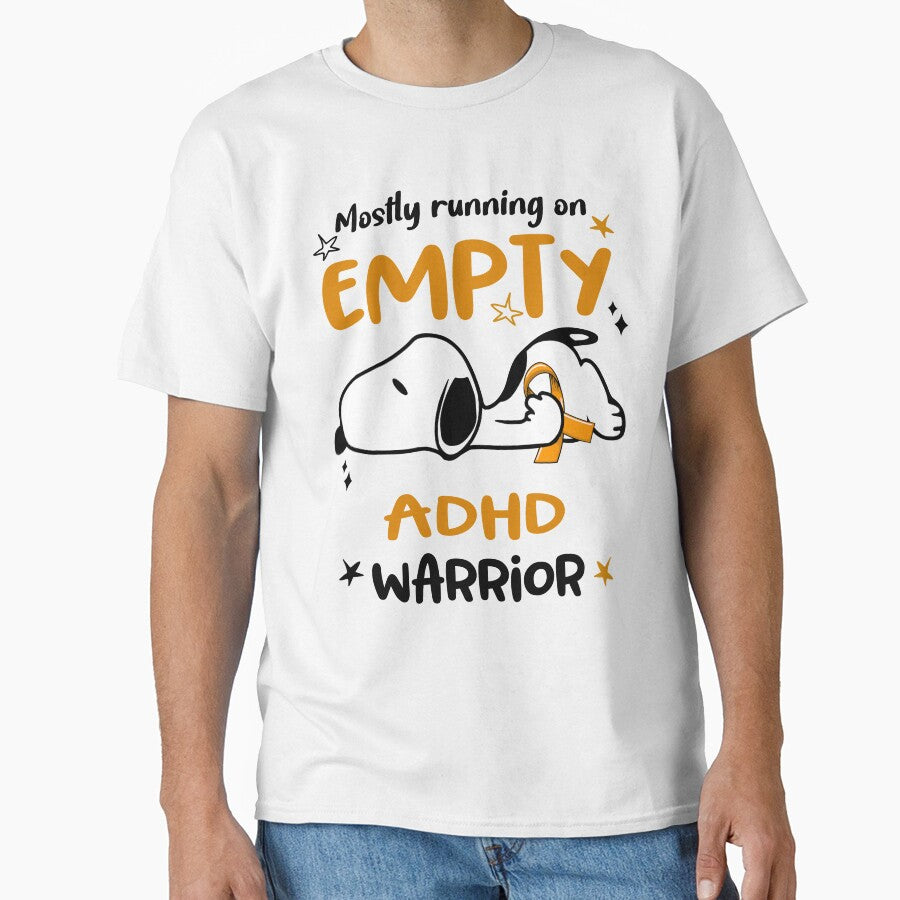 Mostly Running on Empty ADHD Warrior by Wlsnpeggy T-Shirts, Hoodie, Sweatshirt | BlankRebels.com (Image 1)