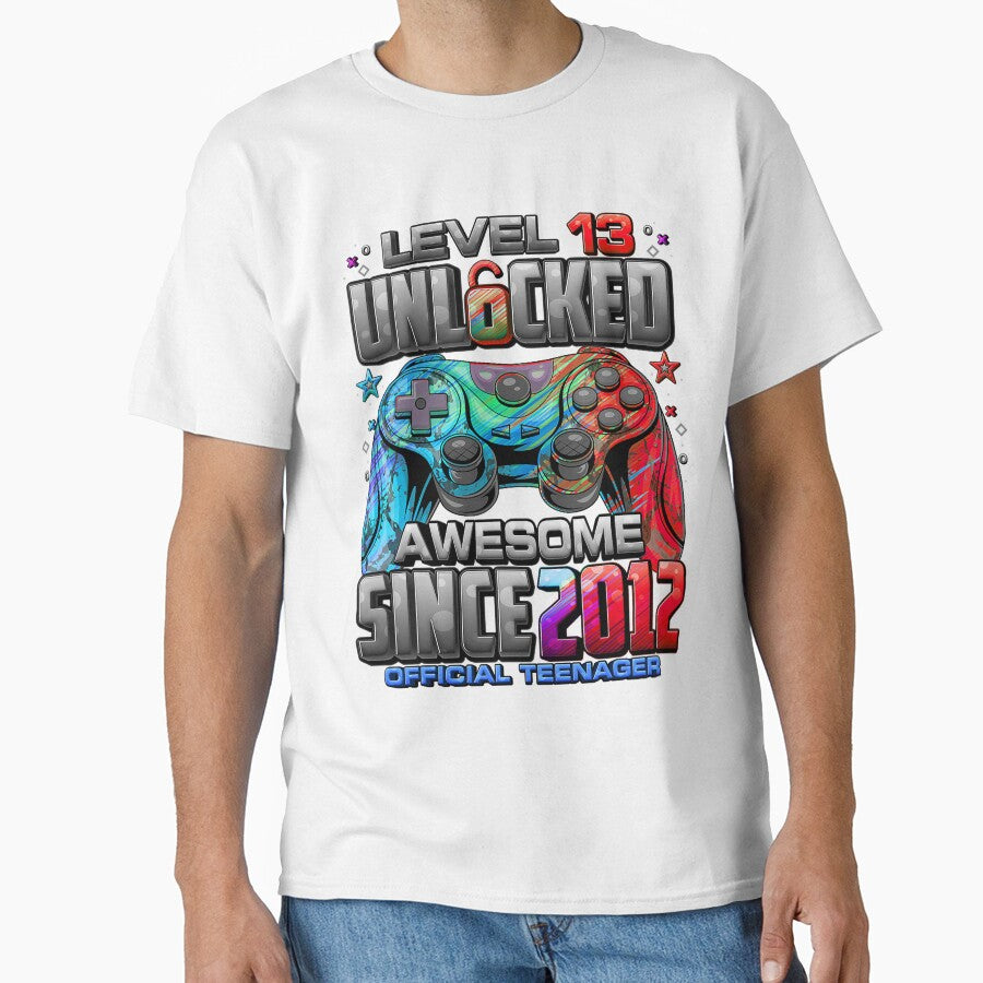 Level Thirteen Unlocked Gamer Awesome Since Twelve T-Shirts, Hoodie, Sweatshirt