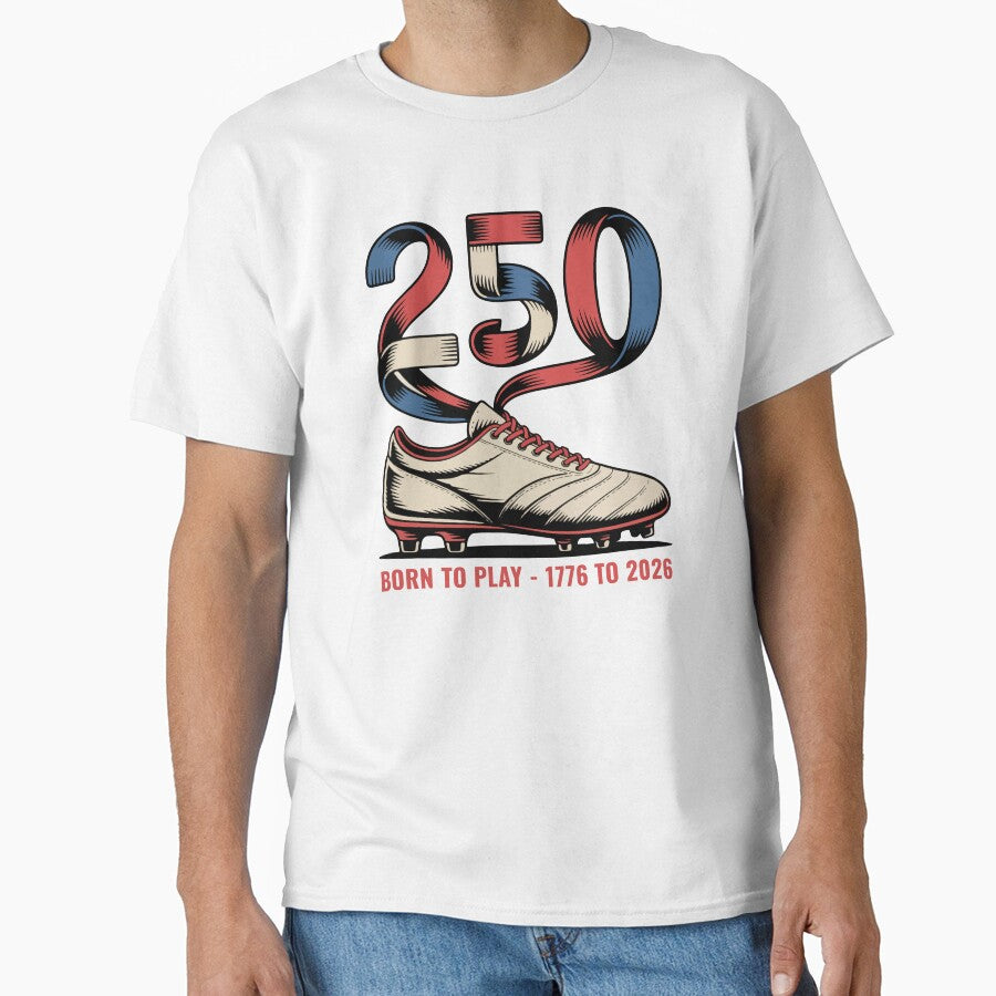 USA 250 Born to Play Soccer 1776-2026 World Cup by PixelWaveBD