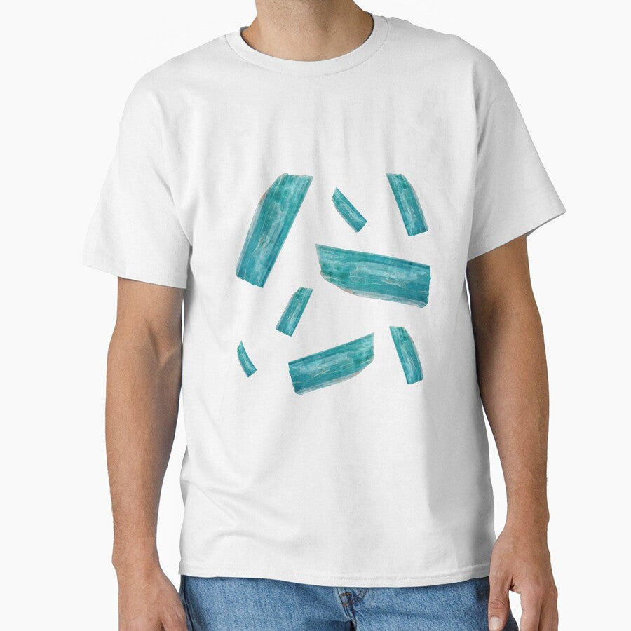 Aquamarine Blue Crystal Pattern by EnchantedInn T-Shirts, Hoodie, Sweatshirt | BlankRebels.com (Image 1)