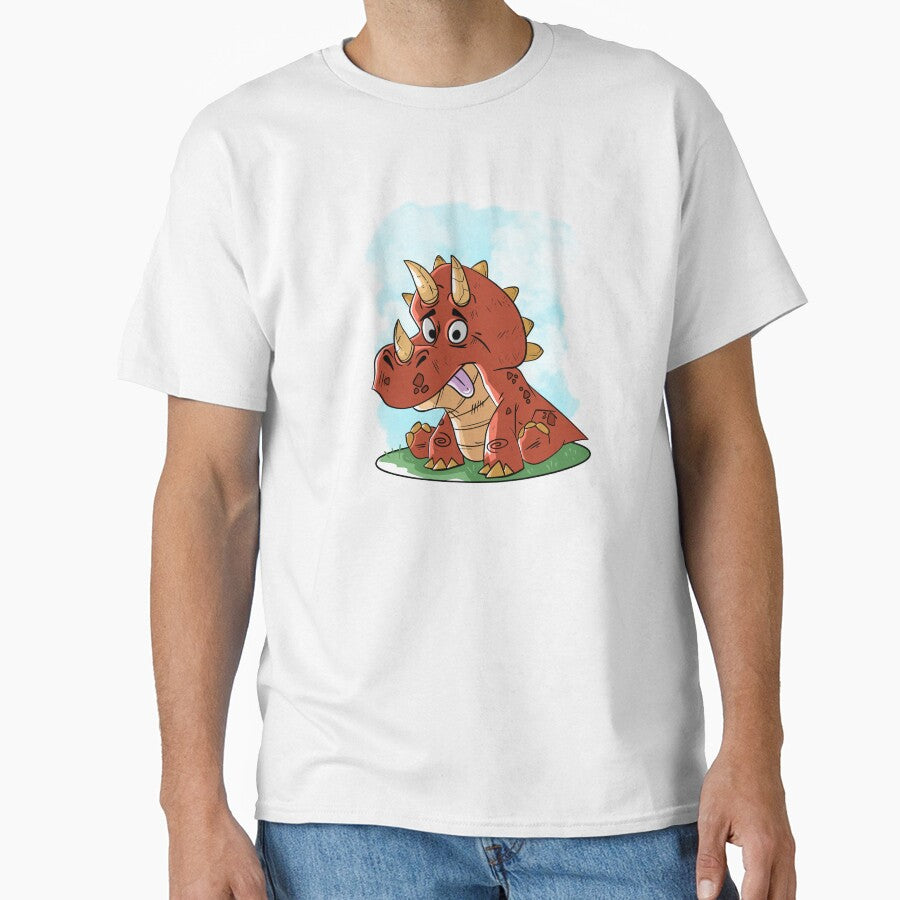 Cartoon illustration of a cute dinosaur by DimsArtShop