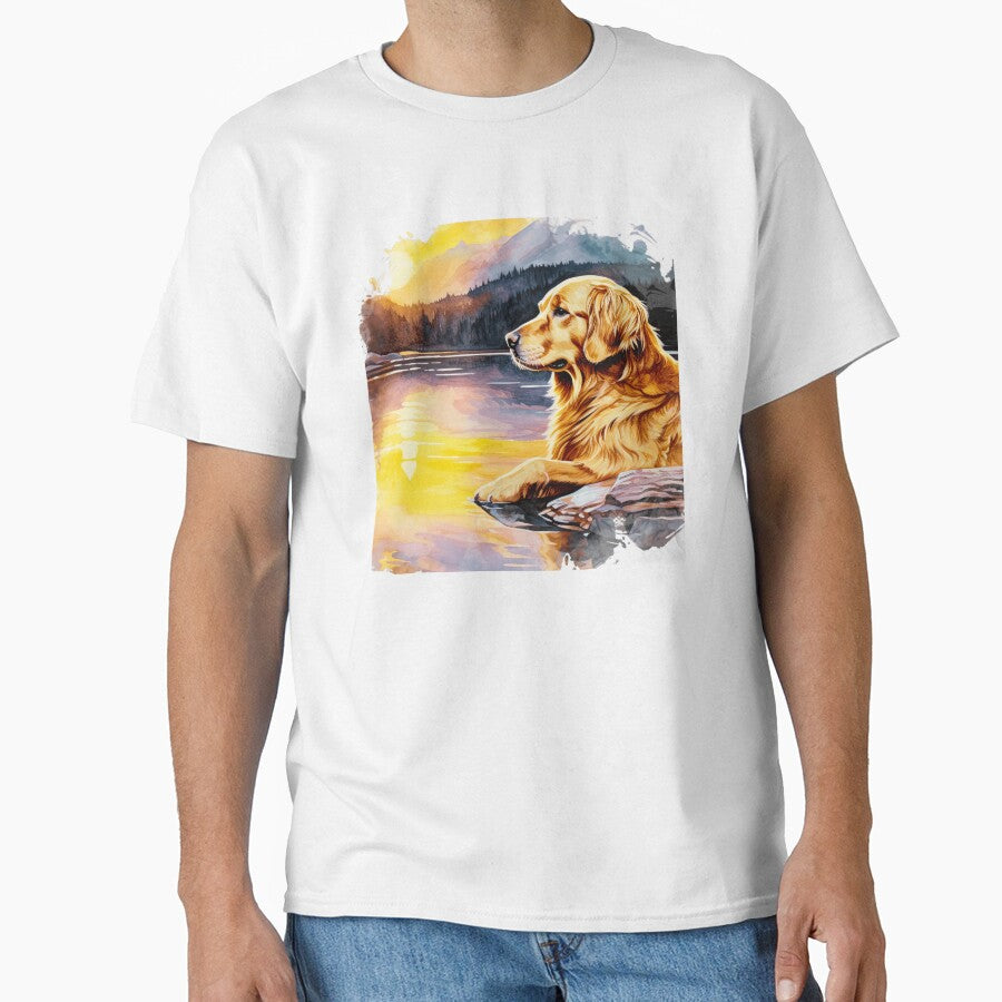 Golden Retriever By The Mountains by TheAnimalZ00 T-Shirts, Hoodie, Sweatshirt | BlankRebels.com (Image 1)