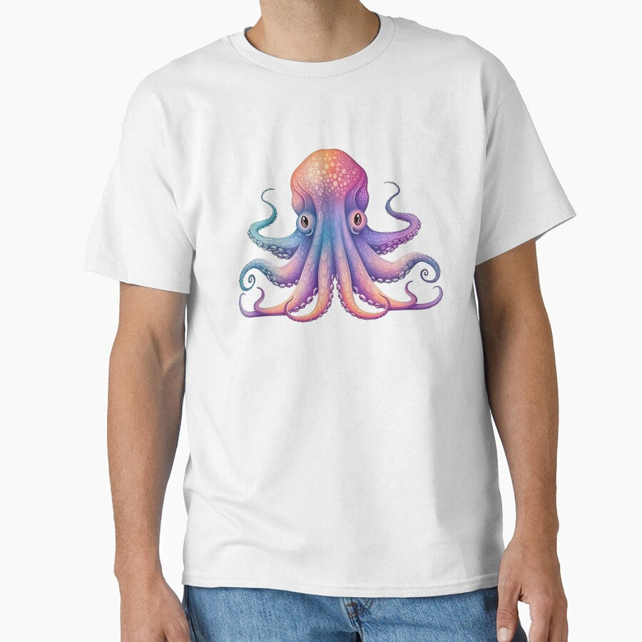 Vivid Painterly Octopus by UtterlyCutterly T-Shirts, Hoodie, Sweatshirt | BlankRebels.com (Image 1)