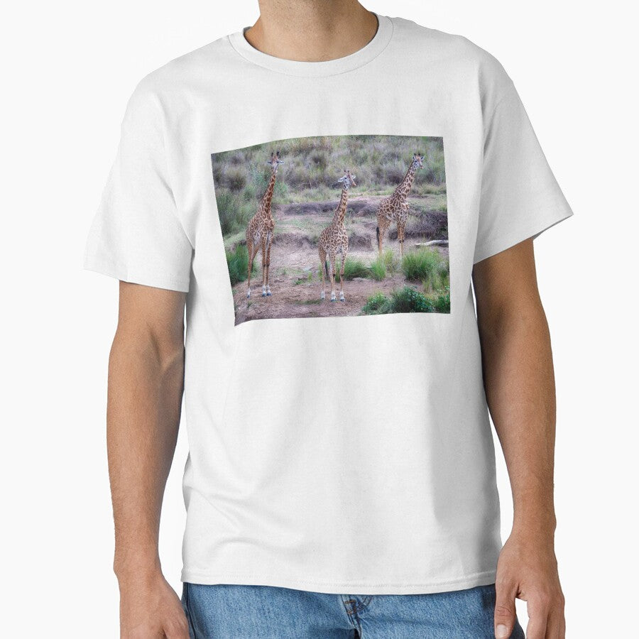 Giraffe Trio Masai Mara Kenya by PhotoArt by Joan Carroll T-Shirts, Hoodie, Sweatshirt | BlankRebels.com (Image 1)