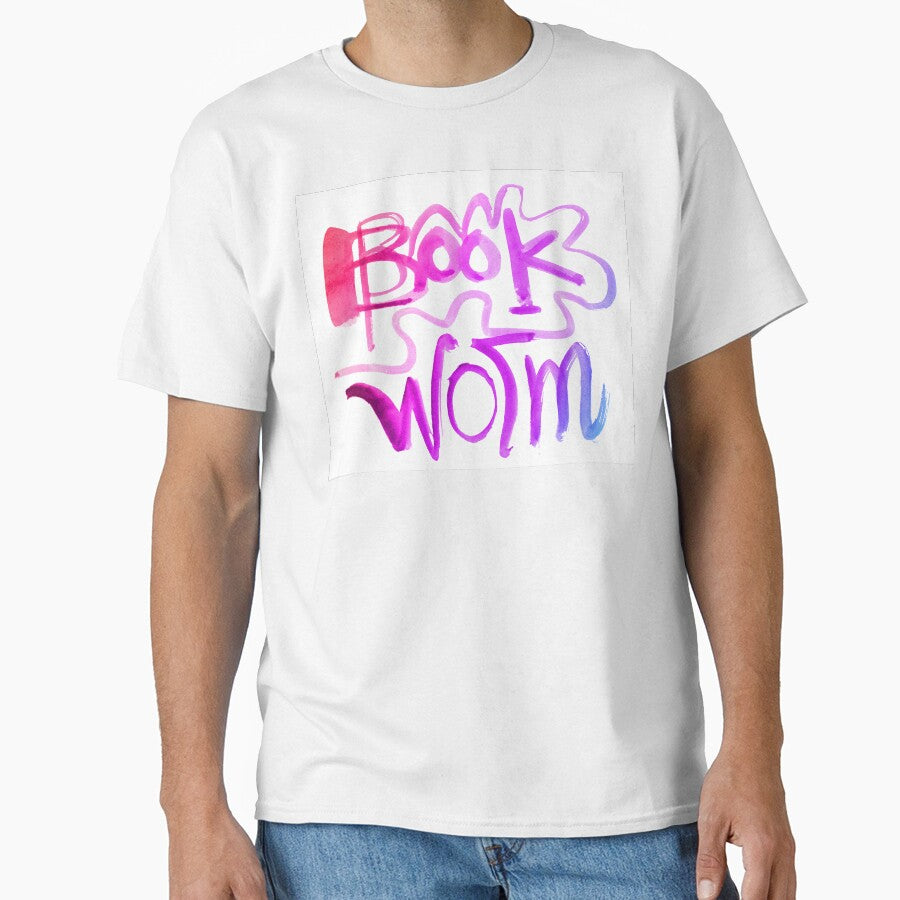 Bookworm Watercolor Lettering Book Worm Hand Drawn T-Shirts, Hoodie, Sweatshirt
