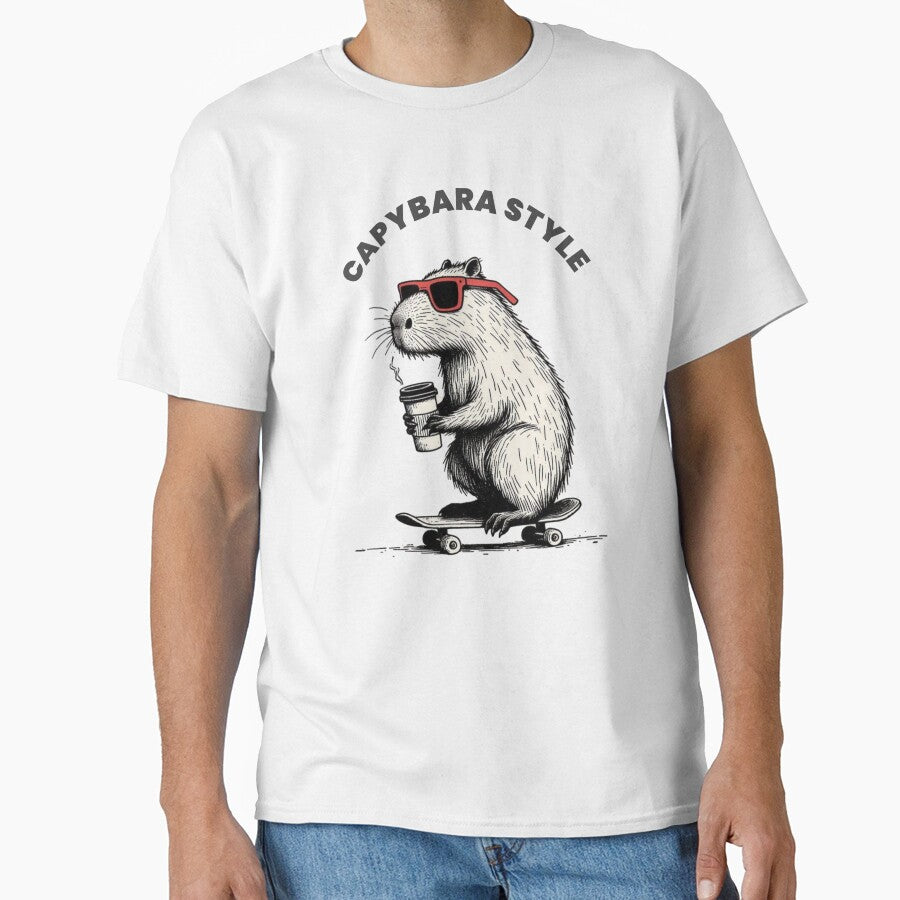 Cool Capybara – Funny Skateboarding Coffee Lover T-Shirts, Hoodie, Sweatshirt