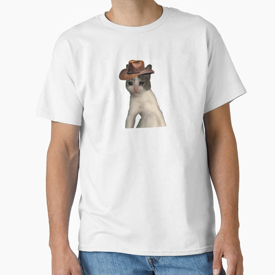 sad cat in cowboy hat by alisonm47 T-Shirts, Hoodie, Sweatshirt | BlankRebels.com (Image 1)