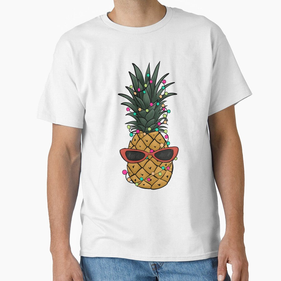 Happy New Year Funny pineapple Illustration by UArtWorld T-Shirts, Hoodie, Sweatshirt | BlankRebels.com (Image 1)