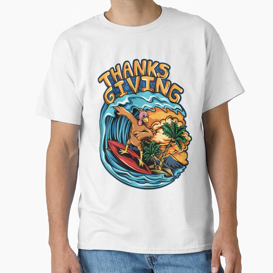 Turkey Thanksgiving Surfing Wave by HumbleShirt T-Shirts, Hoodie, Sweatshirt | BlankRebels.com (Image 1)