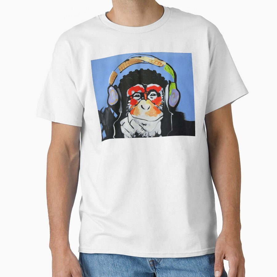 DJ Monkey Banksy by judycarpente313 T-Shirts, Hoodie, Sweatshirt | BlankRebels.com (Image 1)