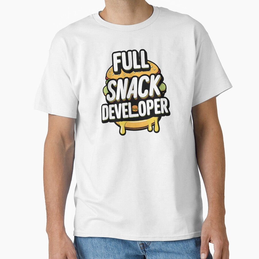 Full Snack Developer Full Stack Developer Joke by DomTeesHaven T-Shirts, Hoodie, Sweatshirt | BlankRebels.com (Image 1)