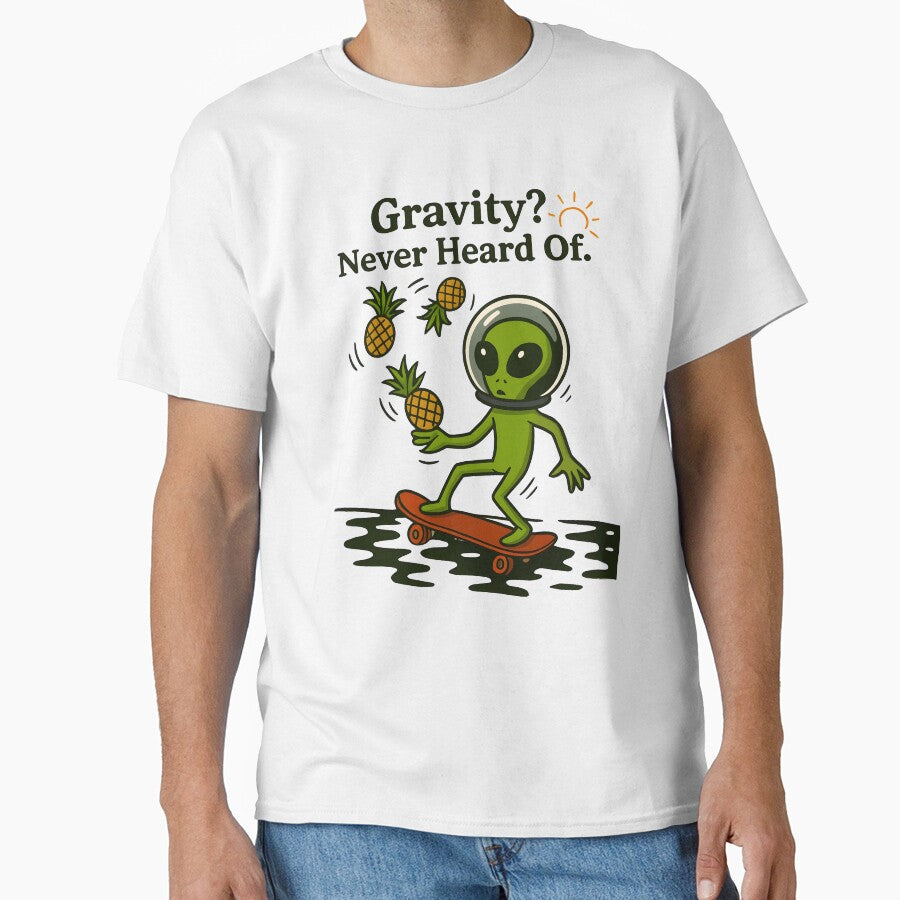 Gravity? Never Heard Of – Alien Skateboard Fun by NUVORO26 T-Shirts, Hoodie, Sweatshirt | BlankRebels.com (Image 1)