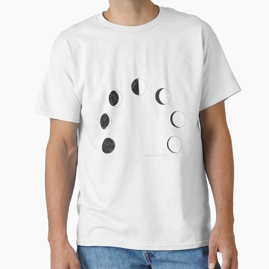 Moon Phases Black by Helena-Ks-Art T-Shirts, Hoodie, Sweatshirt | BlankRebels.com (Image 1)