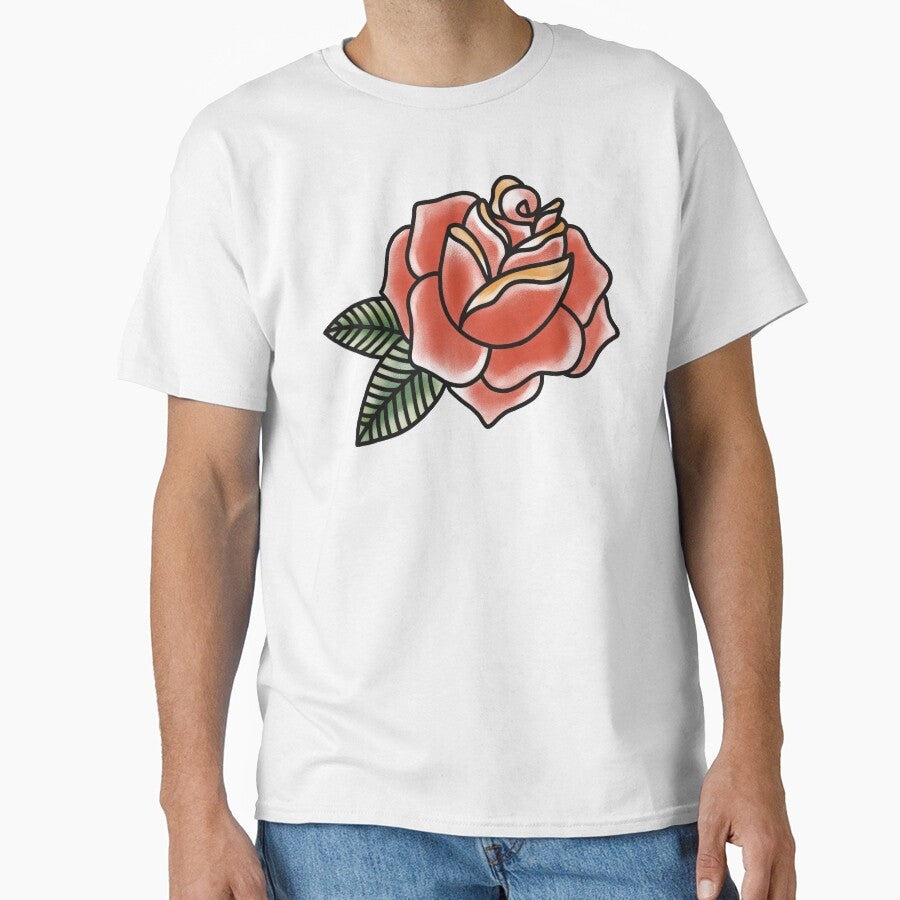 American Traditional Rose Tattoo by murialbezanson T-Shirts, Hoodie, Sweatshirt | BlankRebels.com (Image 1)