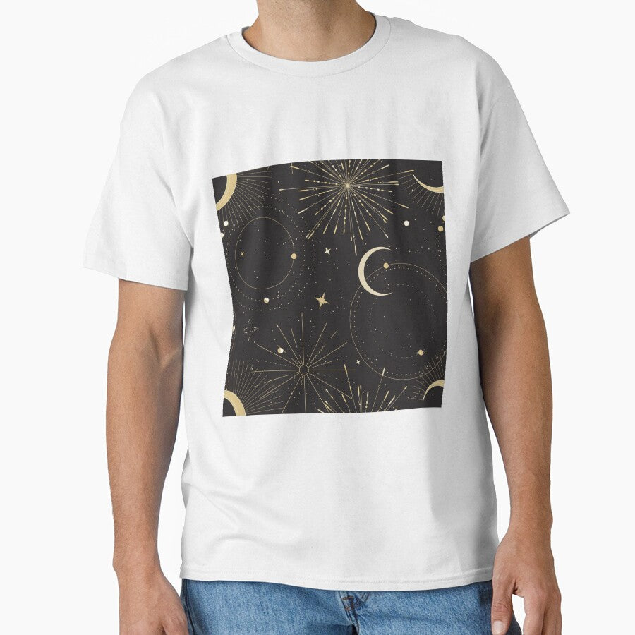 Mystical universe sun moon - gold by Milatoo T-Shirts, Hoodie, Sweatshirt | BlankRebels.com (Image 1)