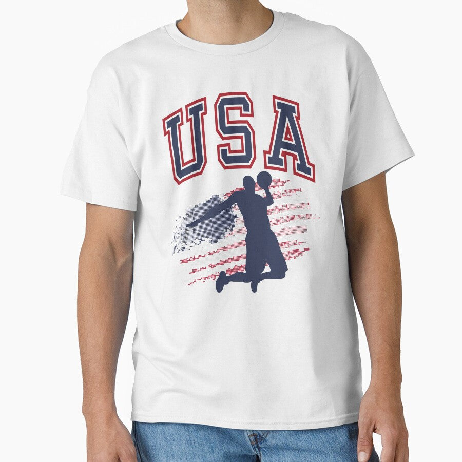 2024 Basketball  Lover USA T-Shirt by UNCLEBHU