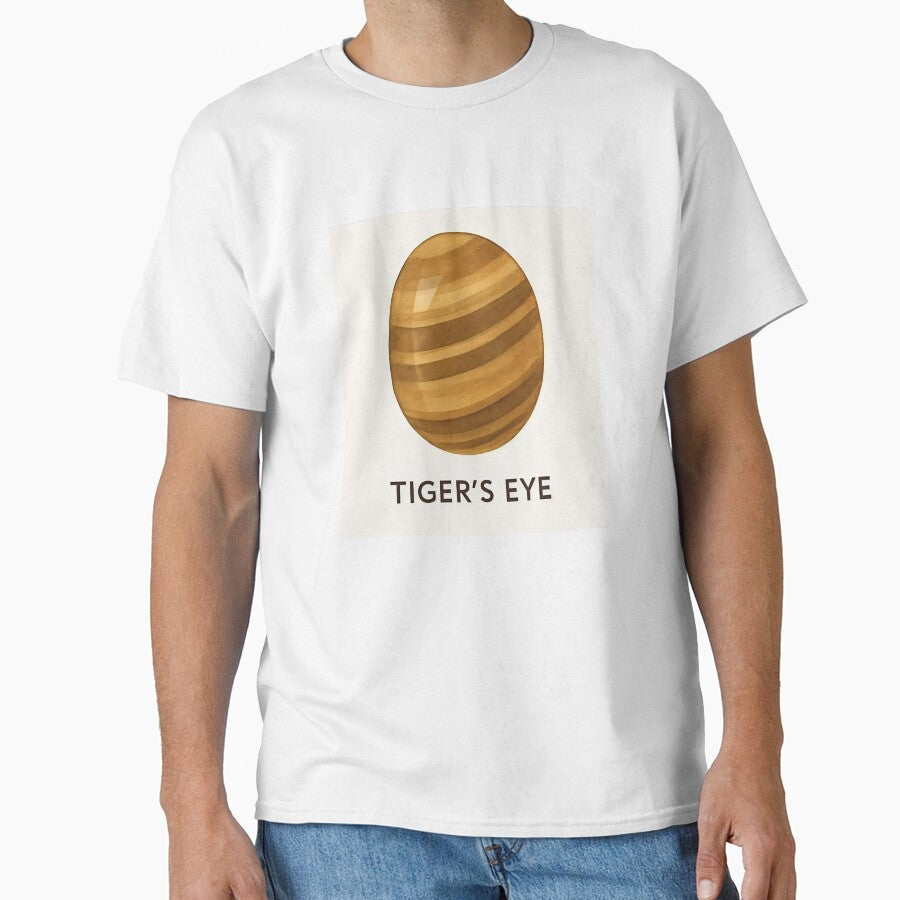 Tiger's Eye - Minimalist Magic Stone for Stickers, T-Shirts and Mugs by JuliJoy Hoodie, Sweatshirt (Image 1)
