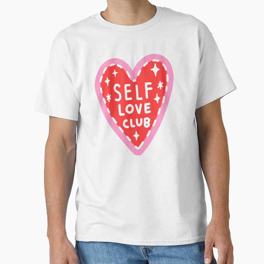 Self Love Club – Cute Heart Illustration for Mental Wellness & Positivity by Splendid Scibbles T-Shirts,... (Image 1)