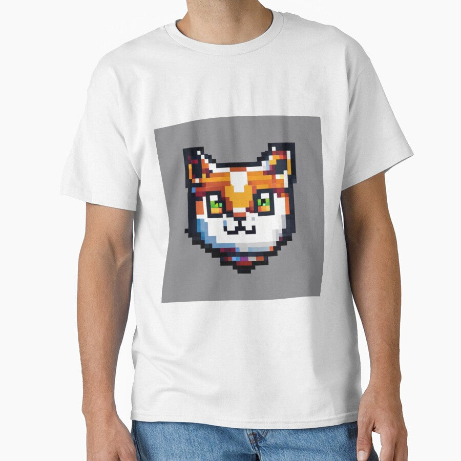 Pixil art cat by Planetporridge T-Shirts, Hoodie, Sweatshirt | BlankRebels.com (Image 1)