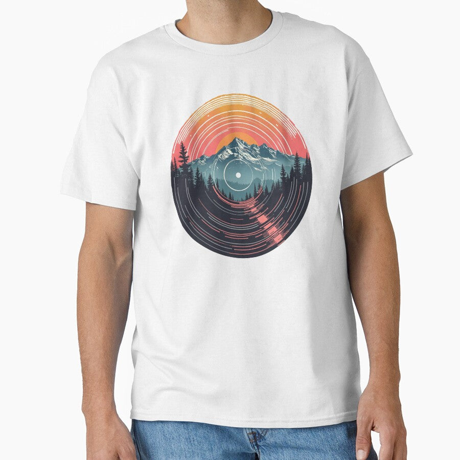 Mountains and forest on vinyl. by CrazyAlpacaDSGN T-Shirts, Hoodie, Sweatshirt | BlankRebels.com (Image 1)
