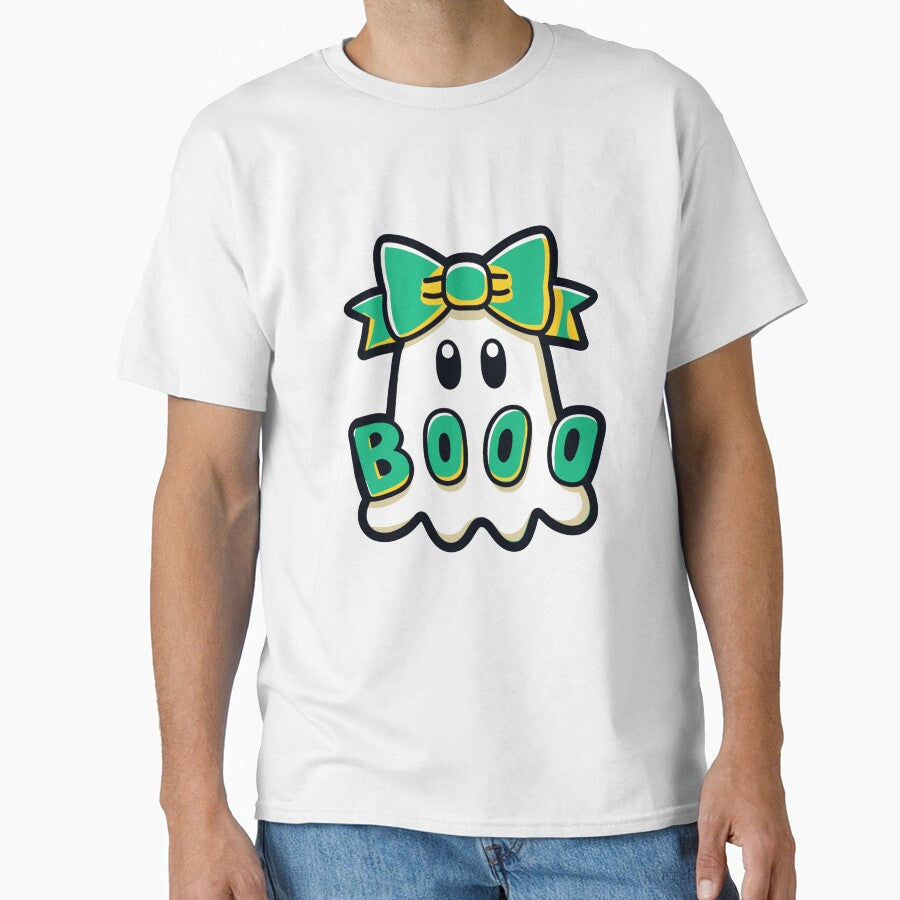 Cute Boo Ghost – Kawaii Halloween Typography Illustration by Horrify T-Shirts, Hoodie, Sweatshirt | BlankRebels.com (Image 1)