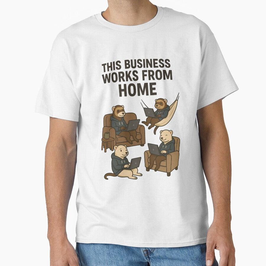 Work From Home Business Of Ferrets by k3rstman1 T-Shirts, Hoodie, Sweatshirt | BlankRebels.com (Image 1)
