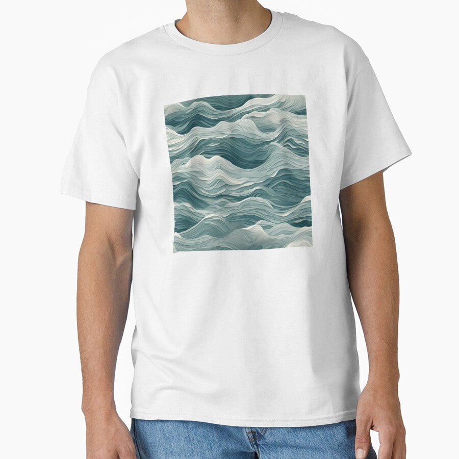 Ocean Waves Claymation Inspired Art #10 by CareToCanvas T-Shirts, Hoodie, Sweatshirt | BlankRebels.com (Image 1)
