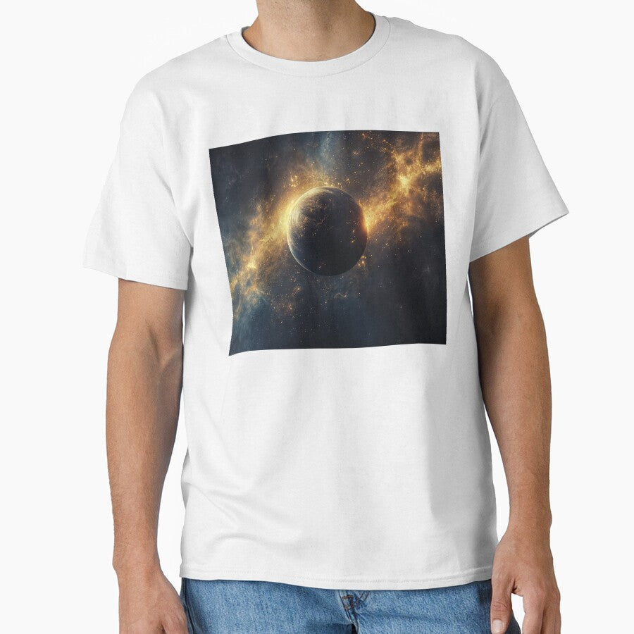 Distant Planet Eclipse In Deep Space by QuantumDrift T-Shirts, Hoodie, Sweatshirt | BlankRebels.com (Image 1)