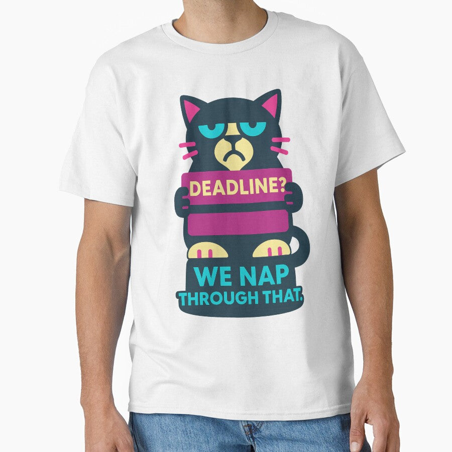 Deadline? We Nap Through That – Funny T-Shirt and Hoodie for Relaxed Introverts – Cozy Vibe Design by... (Image 1)