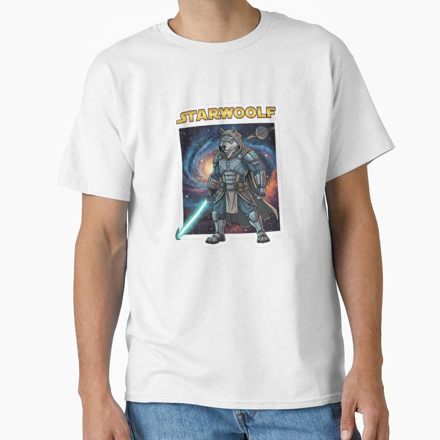 Starwoolf – Space Wolf Sci-Fi Movie Parody Sticker by Imaginarium of Chaos falcon88 T-Shirts, Hoodie, Sweatshirt (Image 1)