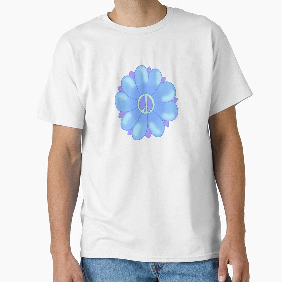 Peace Flower (blue) by gross-girl99 T-Shirts, Hoodie, Sweatshirt | BlankRebels.com (Image 1)