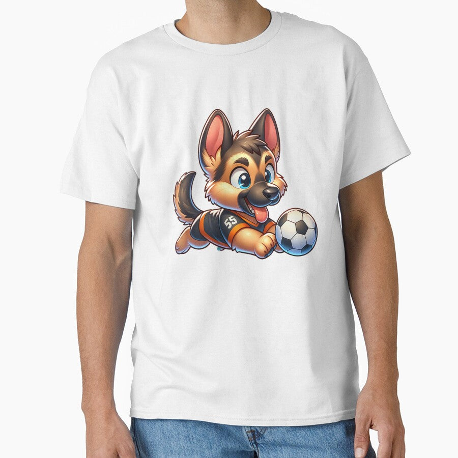 Puppy playing with soccer ball gift for guy by NeaftyFinds