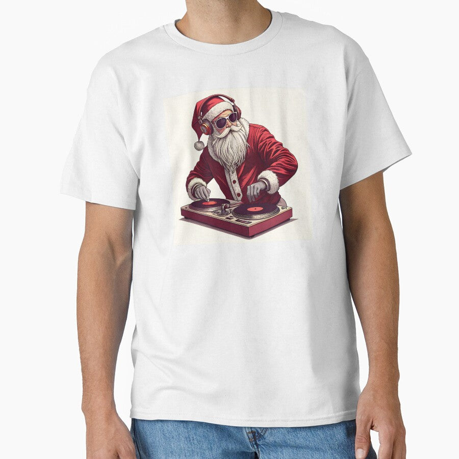 Santa DJ scratching by AhArtMe T-Shirts, Hoodie, Sweatshirt | BlankRebels.com (Image 1)