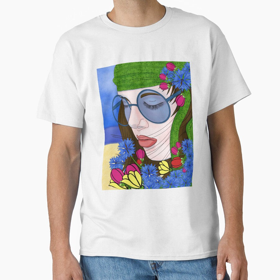 Hippie girl near the sea by KateQR T-Shirts, Hoodie, Sweatshirt | BlankRebels.com (Image 1)