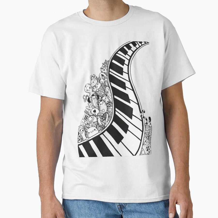 Piano doodle by DoughtycreARTiv T-Shirts, Hoodie, Sweatshirt | BlankRebels.com (Image 1)